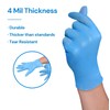 EDI Disposable Vinyl Gloves (Blue) - Powder-Free, Latex-Free (200, X-Large)