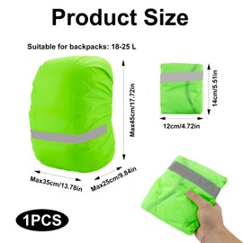 JRILUO Waterproof Backpack Rain Cover with Reflectors, Rain Cover for Kids Backpack, Robust & Tear-Resistant Protective Cover, Capacity 18-30L, for School Bag, Ideal for School, Bicycle & Everyday Use