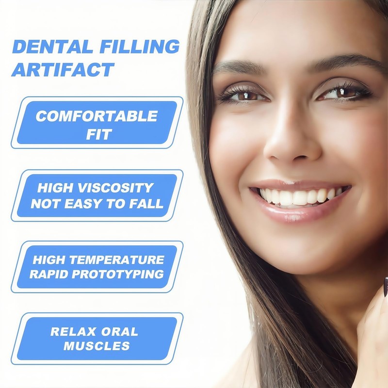Temporary Tooth Filling Kit,Temporary Tooth Repair Kits,Moldable False Teeth Replacement,False