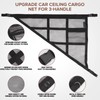 Kaskawise 31.5"x21.6" Car Ceiling Cargo Net-Fits Cars with Three Handles,Double-Layer