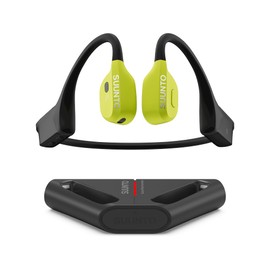 SUUNTO Wing Open-Ear Bone Conduction Headphone, Bluetooth Wireless Sport Headphone w/Head Movement Control, Built-in HD Mic, IP67 Sweatproof, Safety Lights, Total 30H Playtime w/Charging Stand, Lime