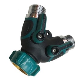 Soytich 2-Way Y-Splitter for Inlet Hoses, 3/4 Inch, Brass, Water Distributor (Y Splitter), Pack of 1