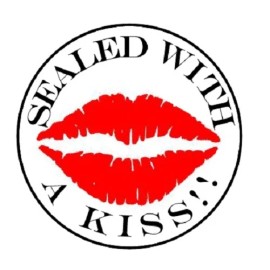 Unbranded 48 Sealed With A Kiss!!  ENVELOPE SEALS LABELS STICKERS 1.2" ROUND