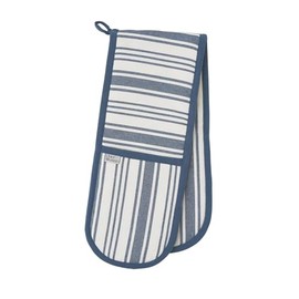 Ulster Weavers - Blue Gingham Double Oven Gloves (88 x 18cm) - 100% Cotton - Blue Striped Oven Gloves Heat Resistant - Washable - Stripe Themed Oven Gloves - Denim Kitchen Accessories - Kitchen Gifts