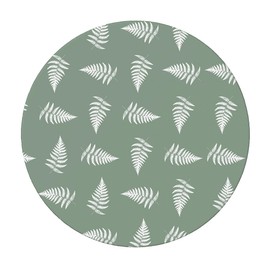 Outdoor round tablecloth with elastic band, diameter 36 inches (90 cm), elastic garden tablecloth with white and green grass pattern
