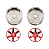 Tamiya #54552 Red Plated 6-Spoke Wheels - 26mm Width /