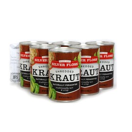 Silver Floss Shredded Kraut Bundle - 6 x 14.4 Oz Cans of Silver Floss Shredded Kraut With Recipe Sheet