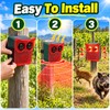 Solar Motion Sensor Alarm with Dog Barking & Gunshot Sounds