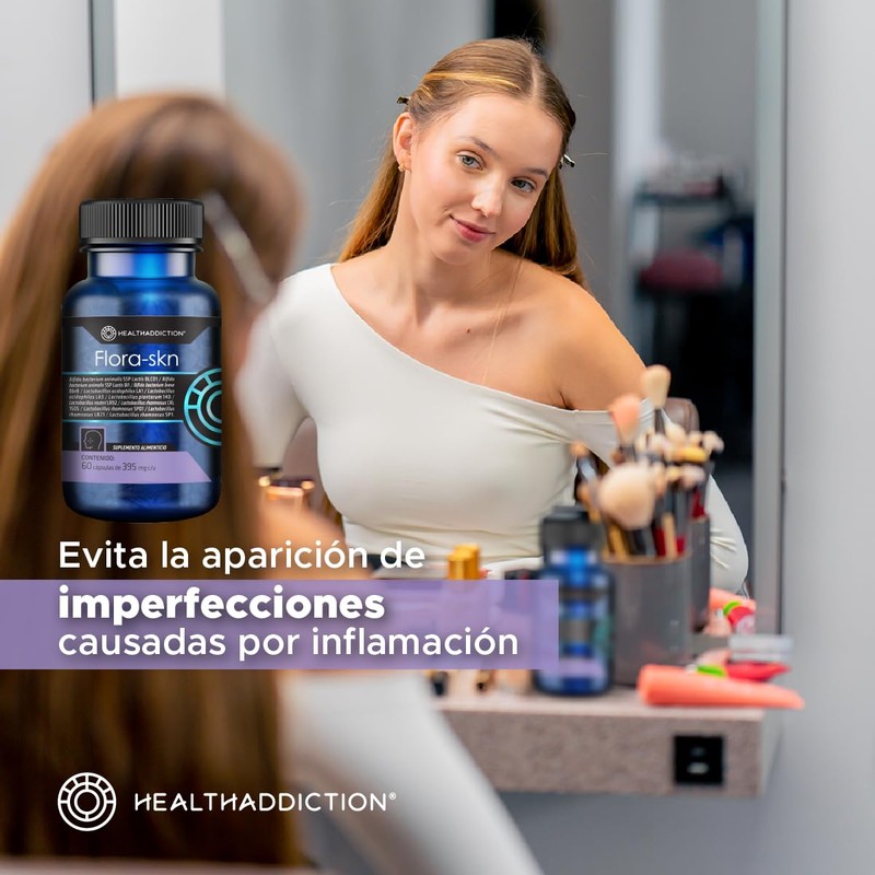 HEALTHADDICTION - Probióticos para Piel Flora-SKN Salud Cutánea y Digestiva