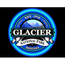 Glacier National Park Sticker 3 Inch Laptop Decal Apparel