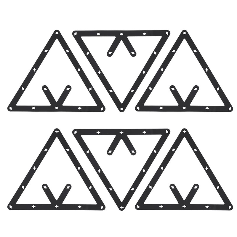Yctze 6PcsSet Billiard Rack Set, Black Triangle Ball Holder for