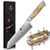 XINZUO Kiritsuke Chef Knife 5.8",Sharp Forged Damascus Stainless Steel Sharp
