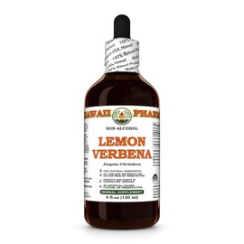 Lemon Verbena (Aloysia Citriodora) Dry Leaf Glycerite, Made in Hawaii, All Natural, Vegan, Lab Tested Alcohol-Free Liquid Extract - 4 fl.oz