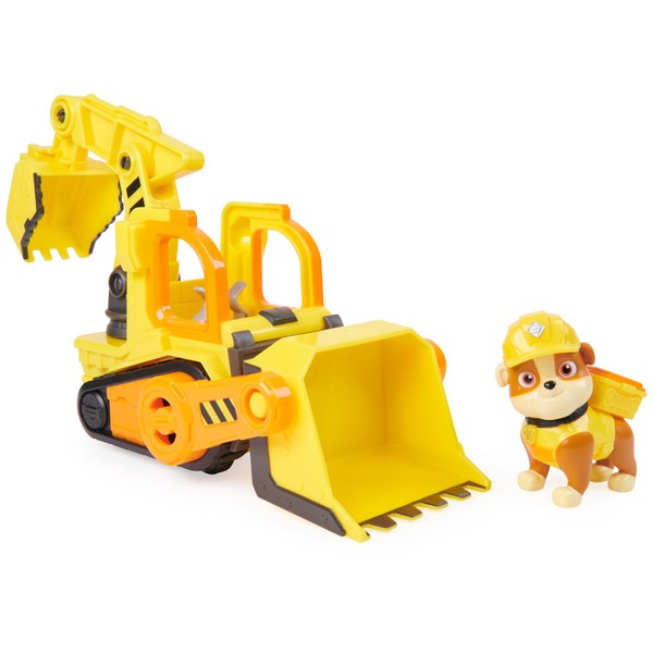 Rubble & Crew, Rubble's Bulldozer Toy Truck with Moving Parts and Collectible Action Figure, Kids Toy from 3 Years