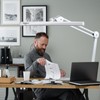 bemelux LED Architect Desk Lamp with Clamp, Metal Swing Arm