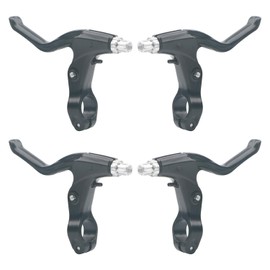 Unxuey 2 Pair Bicycle Brake Levers, Aluminum Alloy Mountain Cycling Brake Handle Accessories for Road Bike MTB BMX Bike, 2.2cm