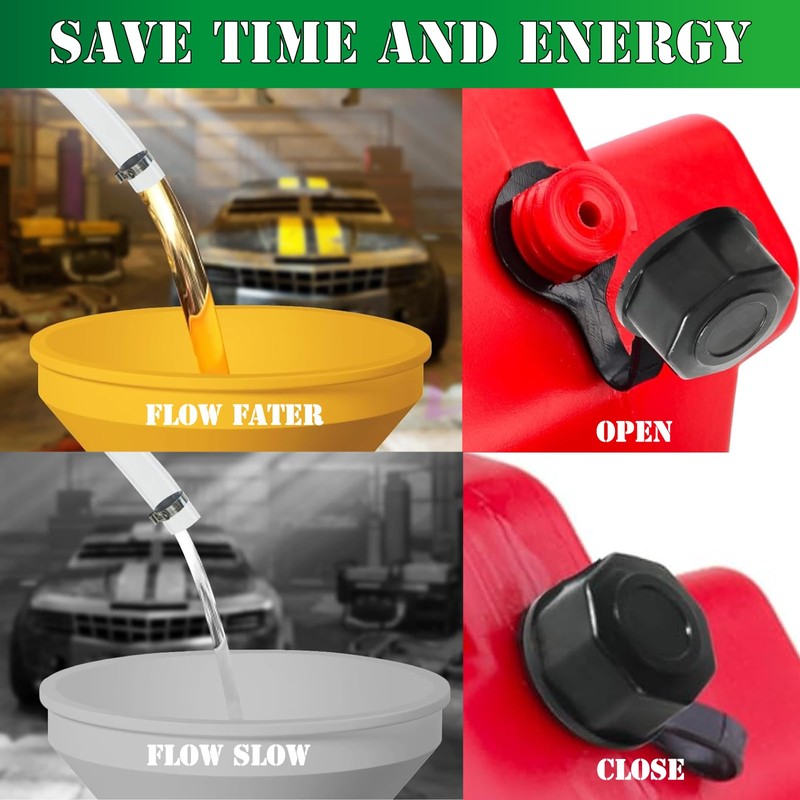 MEAJOO 4PCS Gas Can Vent Caps - Replacement Screw Vent