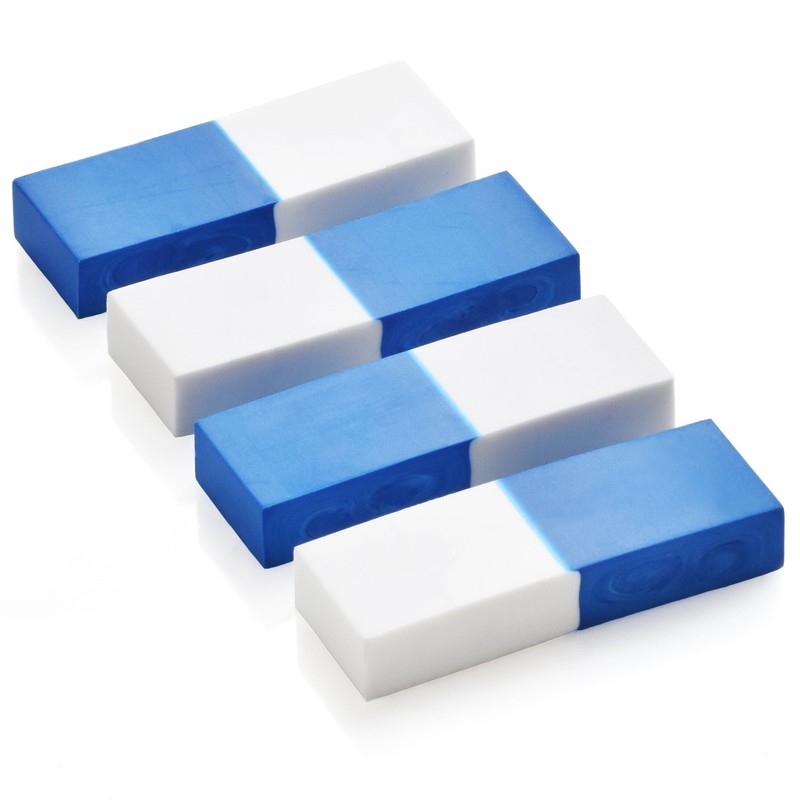Emraw Two-Tone White & Blue Vinyl Soft Pencil Mark Eraser