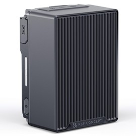 K&F Concept V Mount Battery, 99Wh 6700mAh V-Mount Battery with PD 100W USB-C Fast Charging, with Dual D-TAP/A/USB-C/DC/TFT Display/Emergency Light for Camera, Camcorder, Monitor, Video Light