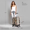 InUSA Paris Print Luggage with Spinner Wheels | Durable Lightweight