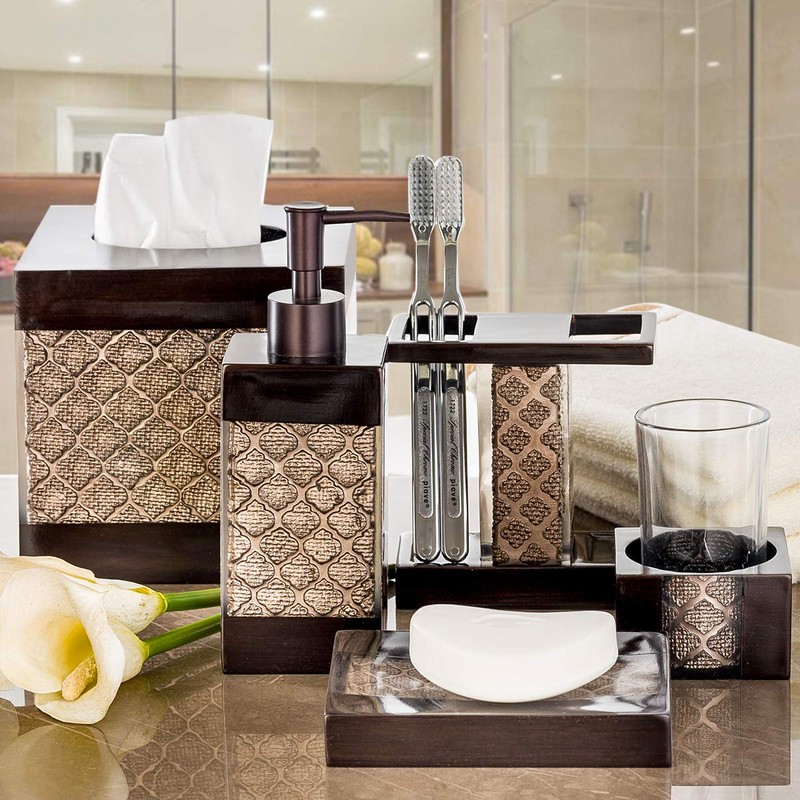Creative Scents Dahlia Square Tissue Box Cover - Decorative Bathroom