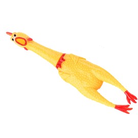 Screaming Chicken Toys, Yellow Stress Relief Funny Safety Squaking Chicken Toy for Adults Kids (S)