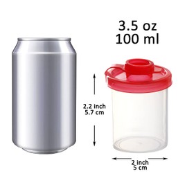 Youngever 3 Pack Plastic Salt and Pepper Shakers, Clear Salt and Pepper Containers with Lid, Plastic Spice Jar, Spice Dispenser (Medium)