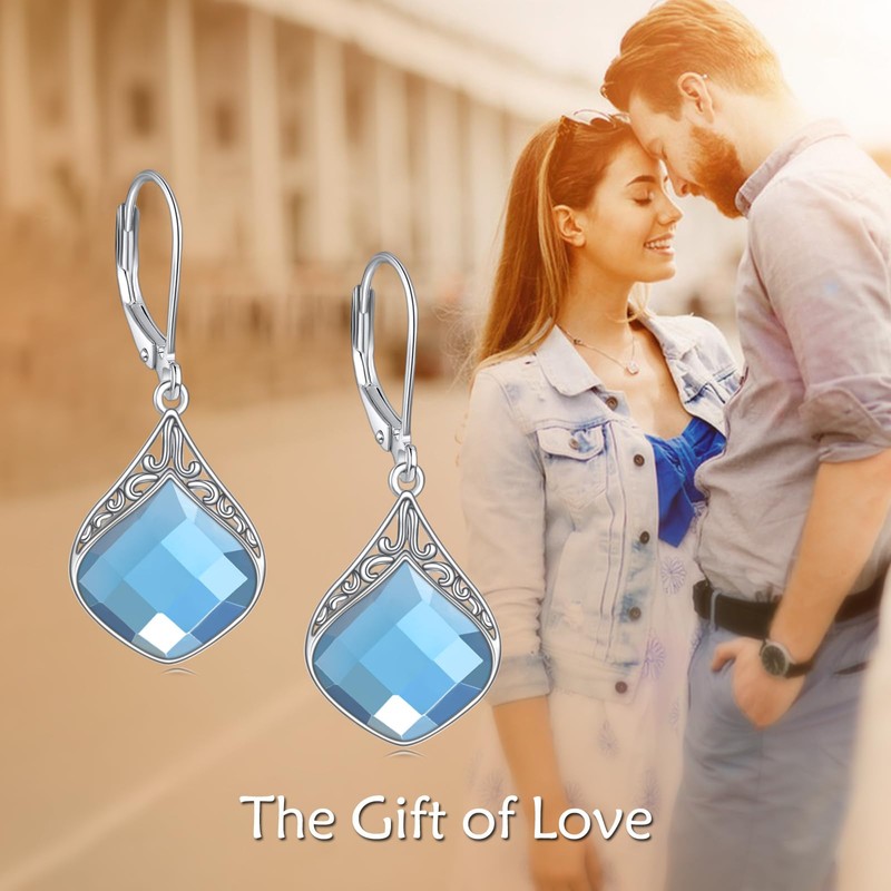 Moonstone Earrings Sterling Silver Filigree Irish Celtic Teardrop Moonstone Drop