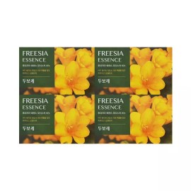 Happybath [해피바스]해피바스 두보레 후리지아 모이스춰 비누 4입 Happy Bath Duboble Freesia Moisturizing Soap 4ea [Single item/Single piece]