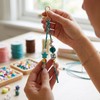 DIY Beadable Keychain Making Kit,10 Pcs Gold Lobster Clasps&5m Braided