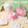 Zhanmai 6 Pcs Girls Tea Party Hats Accessories Set Kids