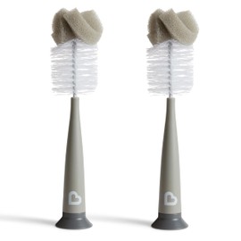 Munchkin 2pk Modern Sponge Bottle Brush-Cl Gry