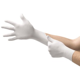 Ansell VersaTouch 92-205 Nitrile gloves, chemical & liquid protection, White, Size 7.5-8 (Box of 100 gloves)