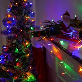 YEGUO Christmas Lights, 165ft 500 LED String Lights Multicolor, Clear Wire Twinkle Tree Lights Plug in for Indoor Outdoor