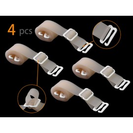 uxcell Clear Invisible Adjustable Replacement Bra Shoulder Straps for Women Skin Color-1 10 mm Width
