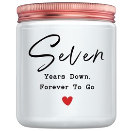 7 Year Anniversary Candle Gifts, Best Copper 7th Wedding Anniversary Couple Her Him Wife Husband Girlfriend Boyfriend Women Gifts