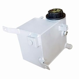 HCHCSPEED Aluminum Coolant Reservoir Radiator Expansion Tank Compatible With 08-18 Ford Explorer/Police Interceptor/Taurus 09-16 Lincoln MKS 08-19 Mercury Sable 603-364 Silver
