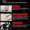 Lifting Straps for Weight Lifting, Crossfit, Bodybuilding, Powerlifting and deadlifting.