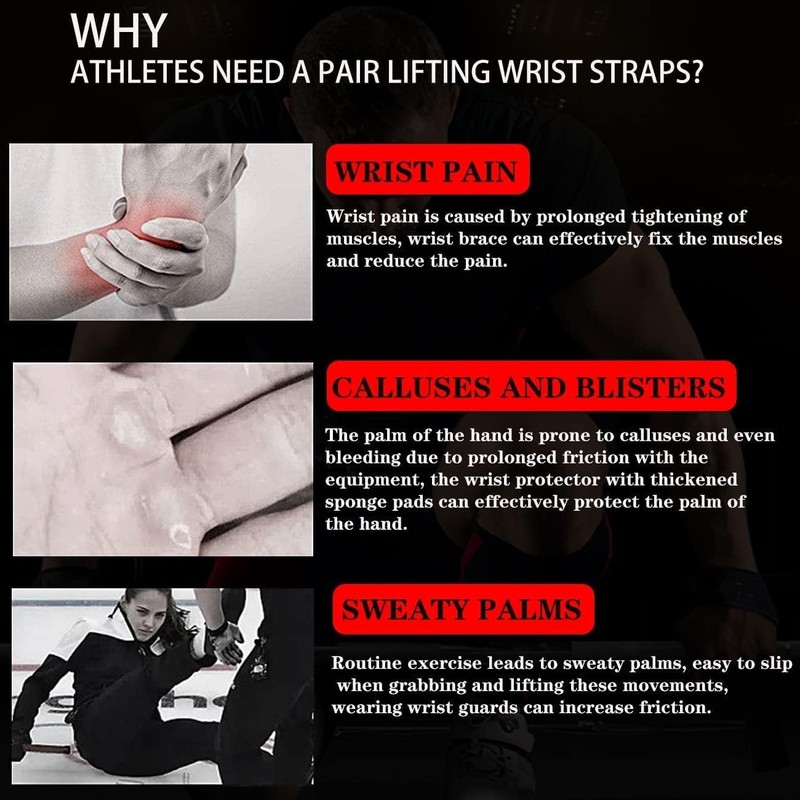 Lifting Straps for Weight Lifting, Crossfit, Bodybuilding, Powerlifting and deadlifting.