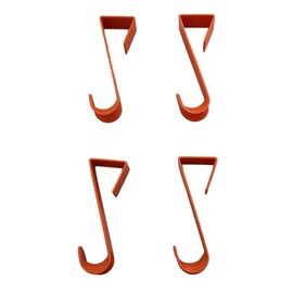 Dependable Industries Over-The-Door Hanger Hook Set 4-Pack of 4.5 in. Plastic Over-The-Door Hangers & Over-The-Door Hooks – Over-Door Hooks for Hanging Clothes & Towels (Orange)
