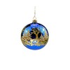 Victoria Bella 4-inch Hand-Painted Glass Christmas Tree Ball, Winter's tale