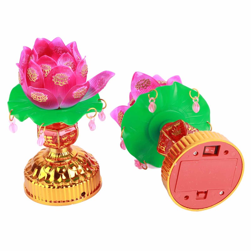 1 Pair LED Lotus Light Buddha Lotus Lamp USB Powered