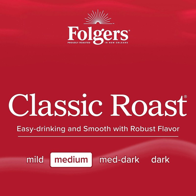 Folgers Classic Roast Ground Coffee, Filter Packs (0.9 oz., 40
