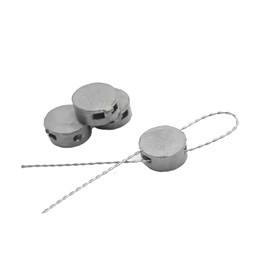 BFS - Round Lead Security Seal, 200 pcs. 3/8 inch 10mm & 12", 304 Stainless Steel, Adjustable Wire - Unnumbered Utility Meter Seal for Gas, Water, Electricity & More - Free & Quick Delivery