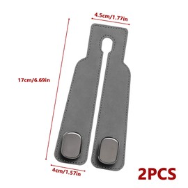 Jisrcha Car Accessories Interior, 2 Pieces Car Seat Double Hook Back Hook, Hook Car Seat Headrest, Storage Hook Car, Bag Holder Car for Hanging Bag, Handbag, Shopping Bags (Grey)