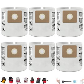 6 Pack 90668 Vacuum Bags for Shop-Vac 2-2.5 Gallon - Type B Filter Bags Fits Models 2036000, 9303511, QAM70, L250 - Replaces 9066800, 9066833