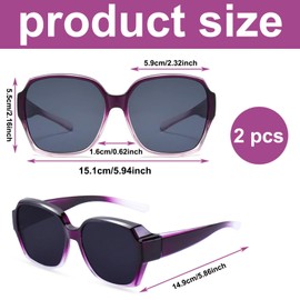 2 Pcs Polarized Sunglasses, Polarized Sunglasses Women, Retro Anti Glare, Fashionable, Protective Rectangular For Outdoor Driving