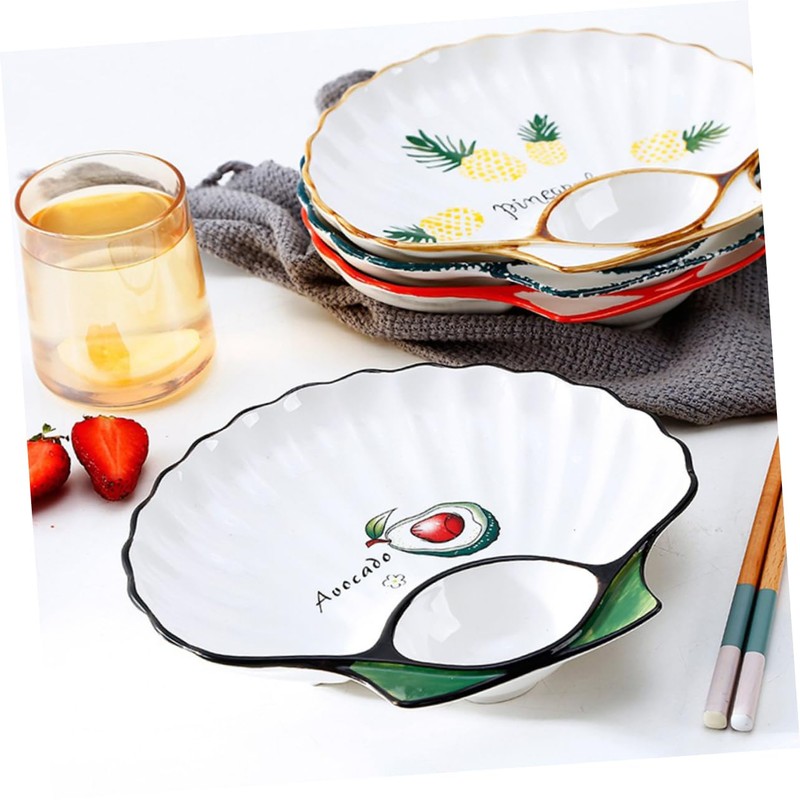 COLLBATH 1pc Dumpling Seasoning Dish Ceramics Snack Saucer Sauce Plate