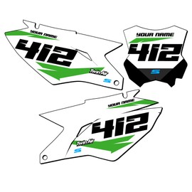 2020-2025 KLX 300 R SG64 Custom MX Number Plates Senge Graphics Kit Compatible with Kawasaki