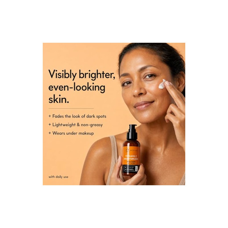 Natural Vitamin C Face Moisturizer - Lightweight, Brightening, Anti Aging